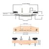 Gitarrenbrückenklemme Gitarrenbauer Reparaturwerkzeug mit L-Schlüssel Holzklötzen Gitarrenersatzwerkzeug Klassische Gitarrenbrücke Werkzeug Hand
