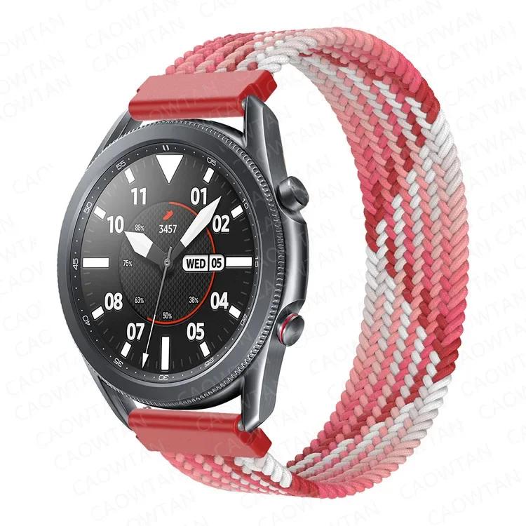 Braided Solo Loop For Samsung Galaxy Watch 4/5/6/44mm 40mm/classic Strap 46 42mm/active 2/Gear S3 22mm 20mm Bracelet Watch Band