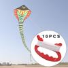 10Pack D Shape Kite Spool Handle with Line 30meters Kite String Winder Tool