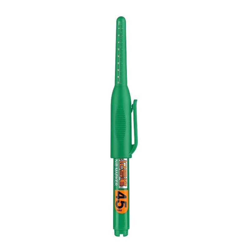 Refillable Waterproof Long-Tip 30MM Woodworking Marker Pen with Deep-Hole Non-Fading Ink