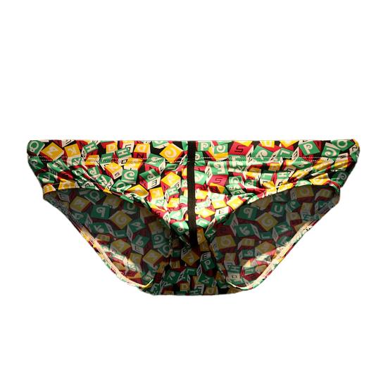 Soutong Low Waist Men Underpants Super Thin Nylon Flower Printed Classics Briefs for Sleep