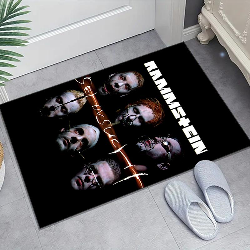 1pc Rammstein3 Design Area Rug - Non-Slip, Soft & Cozy Floor Mat for Living Room, Bedroom, Office - Indoor/Outdoor Decorative Carpet