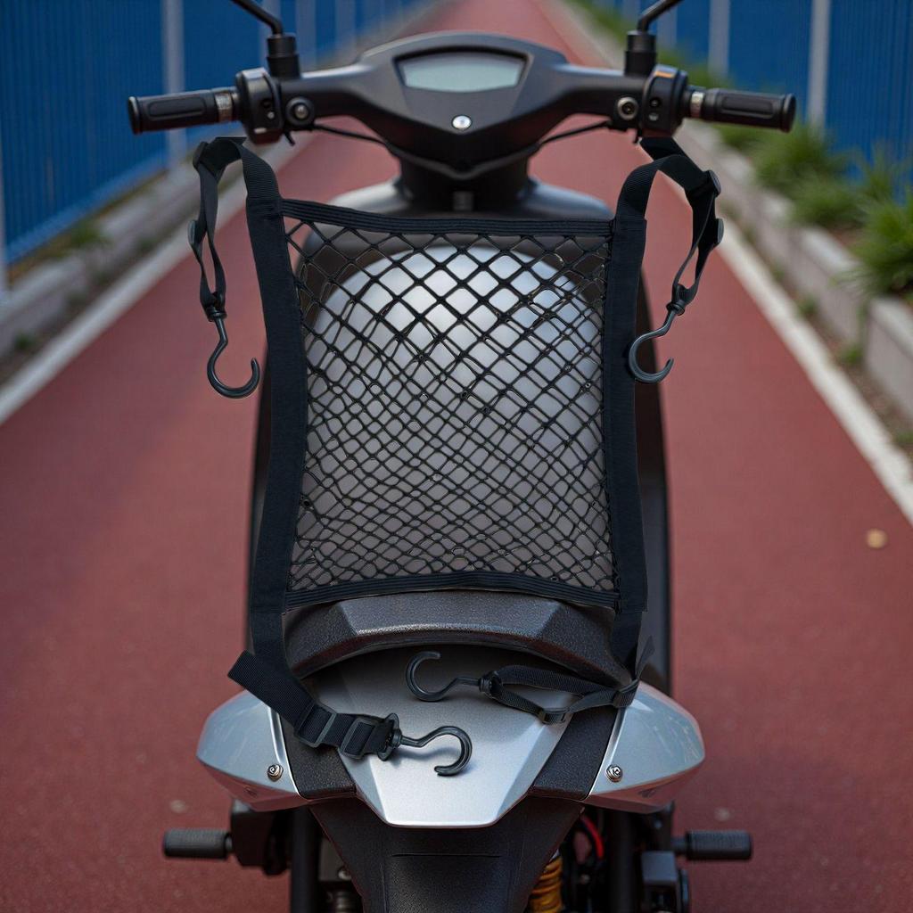 Adjustable Elastic Storage Net for Motorcycle Trunks
