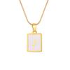 Letter Necklace Stainless Steel Square Card Pendant Necklace Multifuntional Chain Necklaces Suitable for Daily and Party