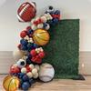 167 Pcs Ball Theme Balloon Arch Garland Kit Navy Blue Matte Red Natural Sand Balloons Ball Foil Balloons for Sports Theme Party Games Garden Theme