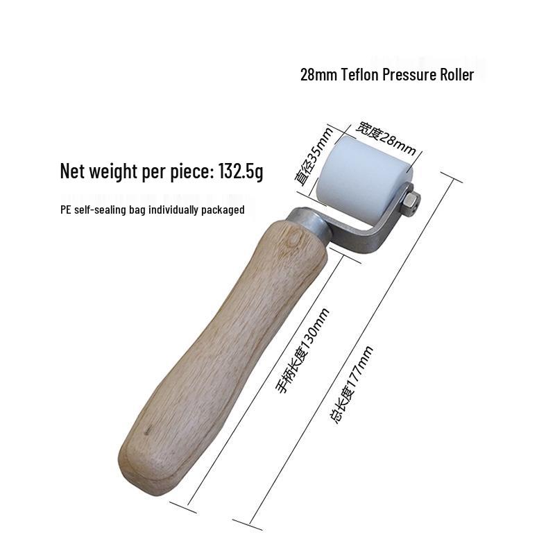 High-Temperature Resistant PTFE Hand Push Roller for Hot Air Welding Gun, Corrosion and Wear Resistant