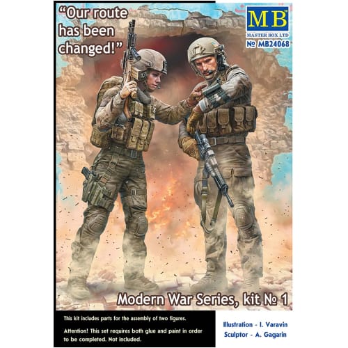 Master Box 1/24 Modern Warfare Series 1 Corporal Jessica & Sergeant James Route Change? Plastic Model MB24068