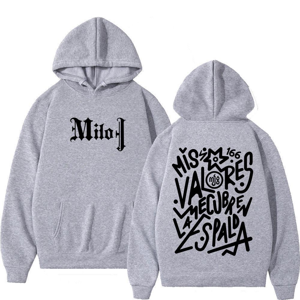 Rapper Milo J Fashion Graphic Hoodie Women Vintage Pullover Loose Casual Thick Gothic Punk Hooded Sweatshirts Top