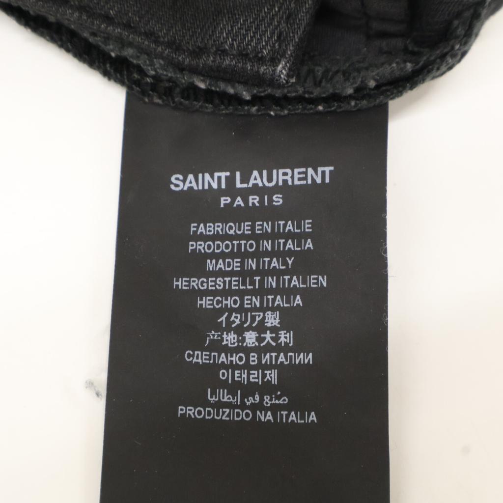 Saint Laurent Paris 527379 YO500 Denim Pants Skinny Bottoms 26 blackUsed
