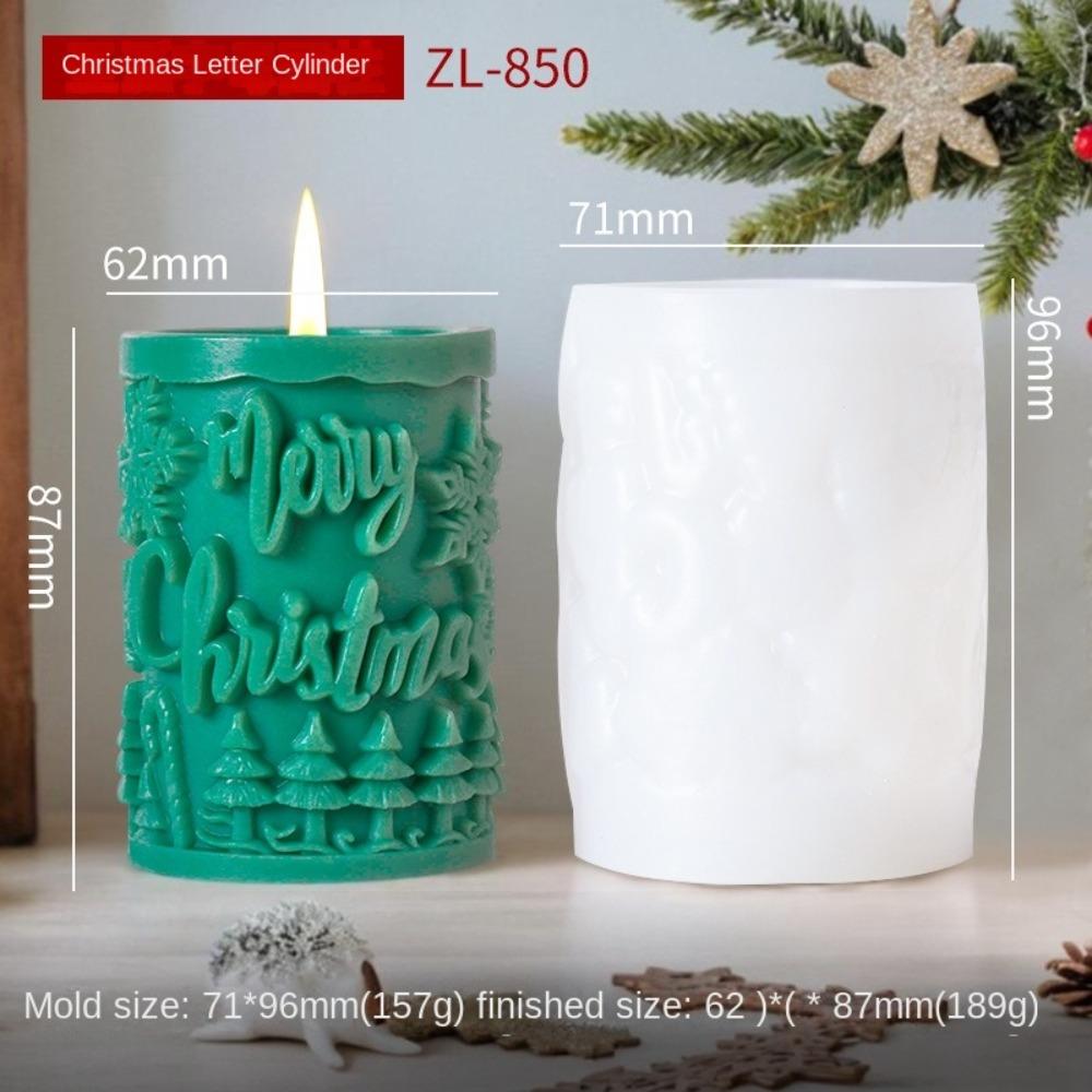 Silicone Scented Candle Molds Merry Christmas Soap Making Tools New Candle Mold