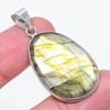 Natürlicher Labradorit Edelstein 925 Sterlingsilber Schmuck Anhänger 1,69" u2u76
