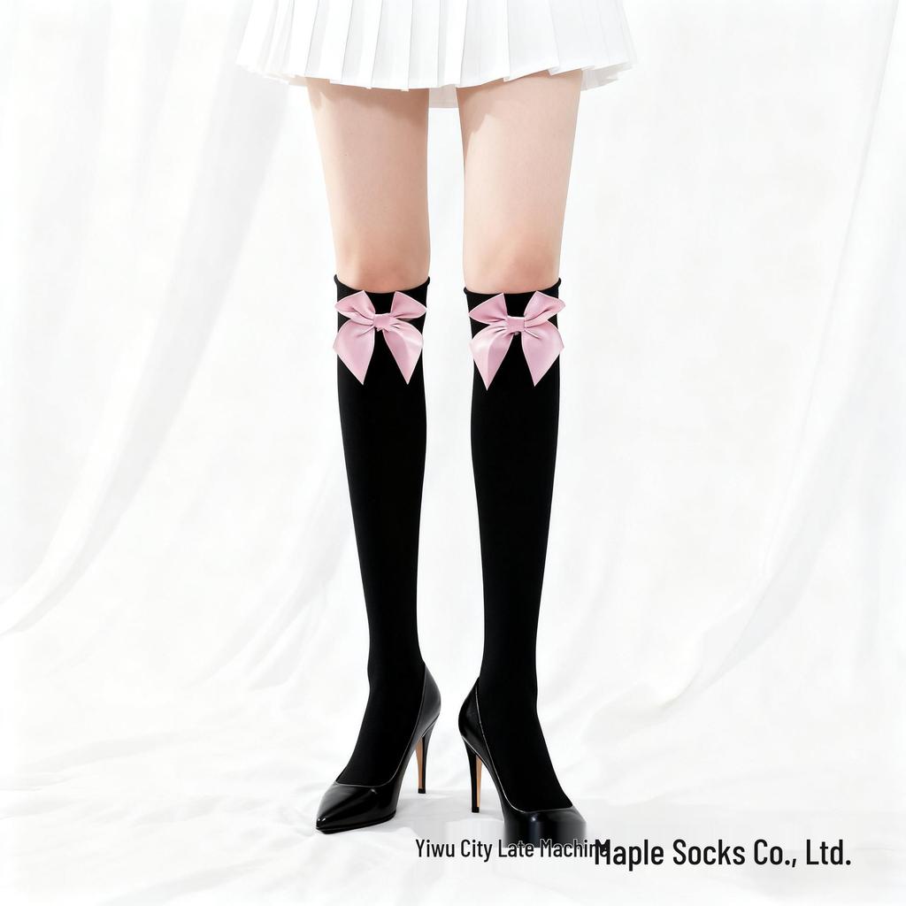 Women's Matte Bow Over-the-Knee Bavarian Festival Socks