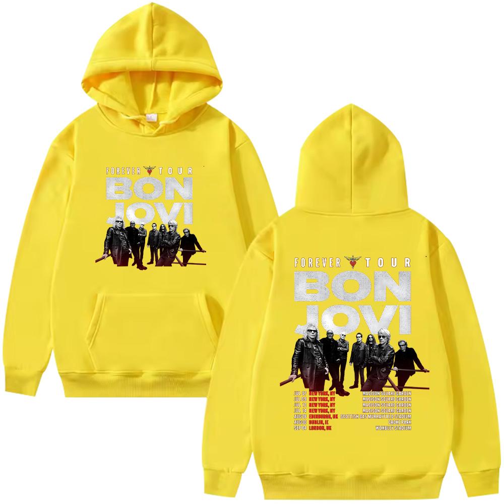Bon Jovi Band Hoodies Bon Jovi Forever Tour Grafik Kleidung Unisex High Street Langarm Pullover Streetwear Hoodie