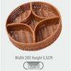 Woven Rattan Style Compartmental Storage Basket