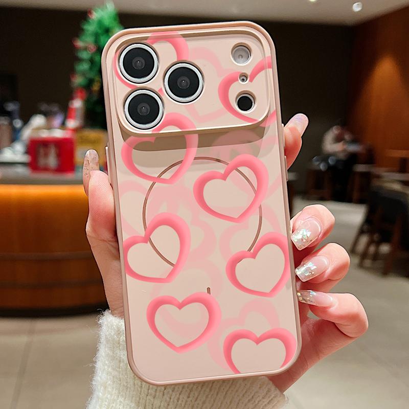 Watermelon Love Hearts Print Case For iPhone 17 Pro Max Funda iPhone 16 15 14 13 Pro Max Magnetic For Magsafe Hybrid Slim Matte Cover