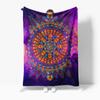 Psychedelische Mandala Galaxie Weltraum Flanell bedruckte Decke geeignet für alle Jahreszeiten geeignet für Wohnzimmer Büro Sofa Reisen