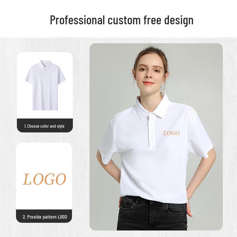 Silvadur Antibacterial Turn-Down Collar Polo Shirt with Custom Logo - Ice Silk Workwear Embroidered Tee