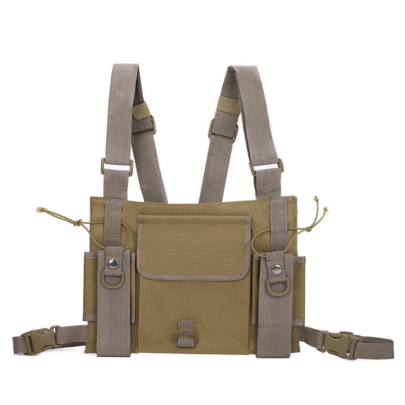 Chest Bag Waist Pack Men's Chest Pack Hip Hop Streetwear Tactical Vest Bag For Men Durable Canvas Man Shoulder Bag For Men Bolsa
