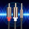 Audio Line Lautsprecherkabel Computer Subwoofer Kabel Handyzubehör 2 in 1 3,5mm Stecker auf 2RCA 1 Meter