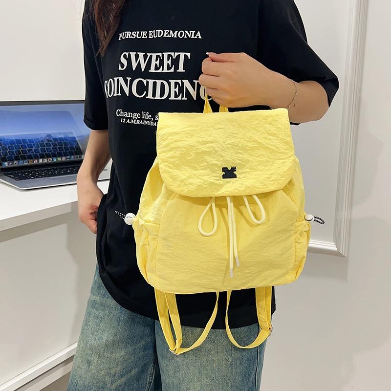 Canvas plaid bag women's summer new women's bag backpack commuter casual small backpack shoulder bag