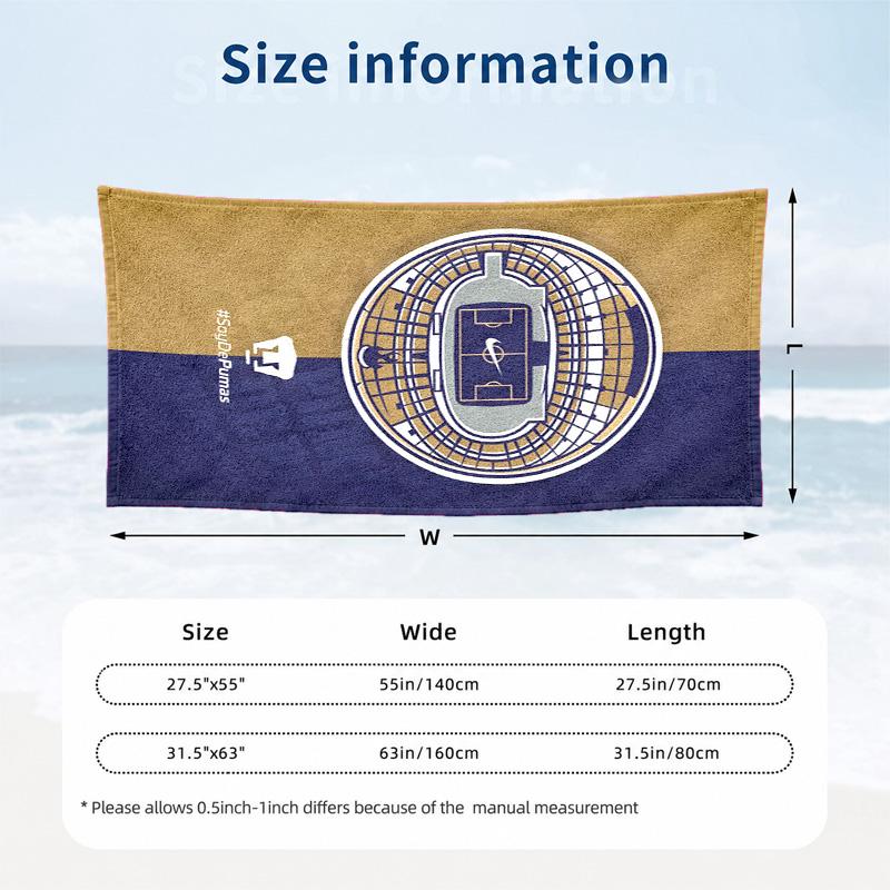 Club universidad nacional pumas Microfiber Beach Towel Quick Dry Sand Free Lightweight Beach Towels for Travel Swimming Camping