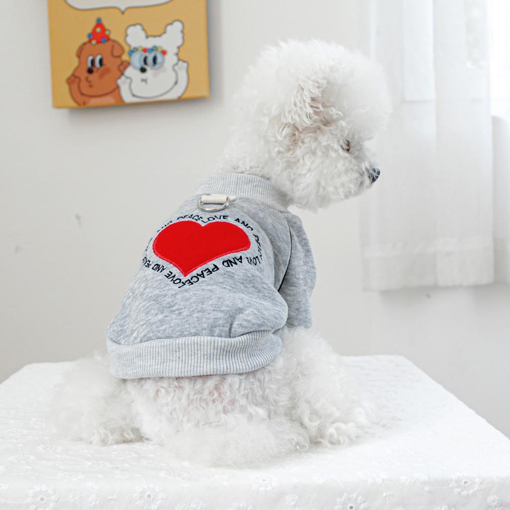 Pet circle, dog small dog clothes, cat clothing, autumn and winter Valentine's Day love collection