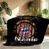 Custom Name Personalized FC Bayern Print Blanket, Home Decor, Bedroom, Sofa, Camping, Couch, Gifts for Birthday Christmas