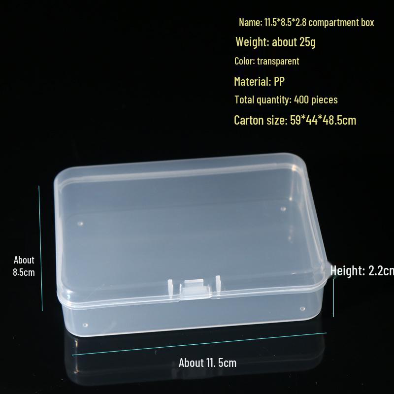 Transparent Storage Box for Electronics, Jewelry, Tools, Plastic Parts, and Fishing Tackle with Large Fixed Grids