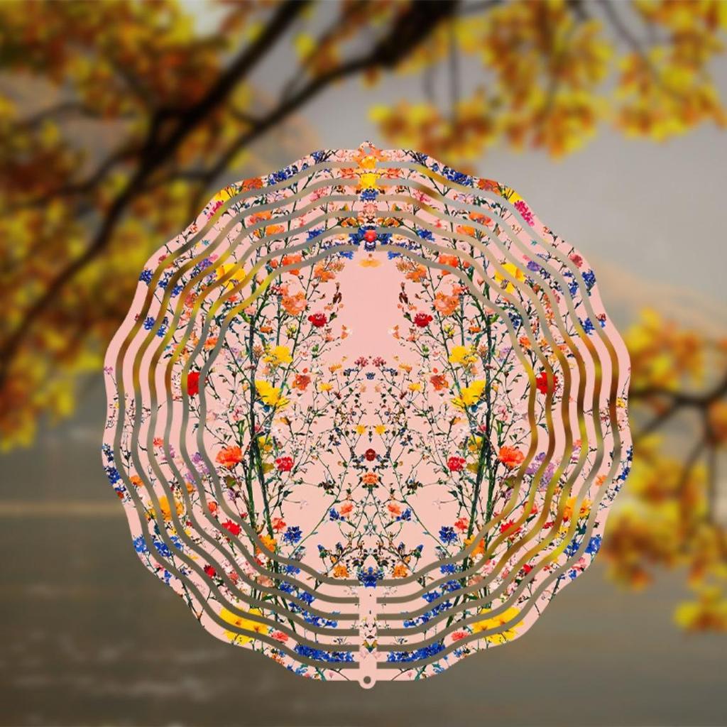 10 Inch Hanging Wind Chime Rotating Design with 360 Hook for Spring Summer Balcony Garden Decoration Unique Style to Enhance Space Atmosphere