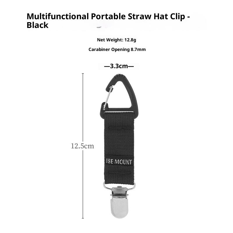 Outdoor Travel Straw Hat Clip Portable Hat Bag Clip Glove Clip Organizer Baseball Cap Holder Hats Brim Hanging Hook