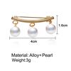 Women Fashion Alloy Pearl Beads Brooch Jewelry Accessories for Scarf Shawl Dress