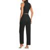 Spring/Summer Sleeveless Top + High-Waisted Straight-Leg Pants Women's Two-Piece Set