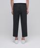 MUSINSA STANDARD Loose Tapered Hidden Banding Crop Slacks [Dark Gray]