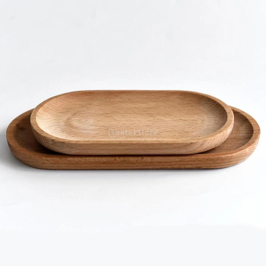 Tea Tray Serving Table Plate Snacks Food Storage Dish for Fruit Dishes Saucer Dessert Bamboo