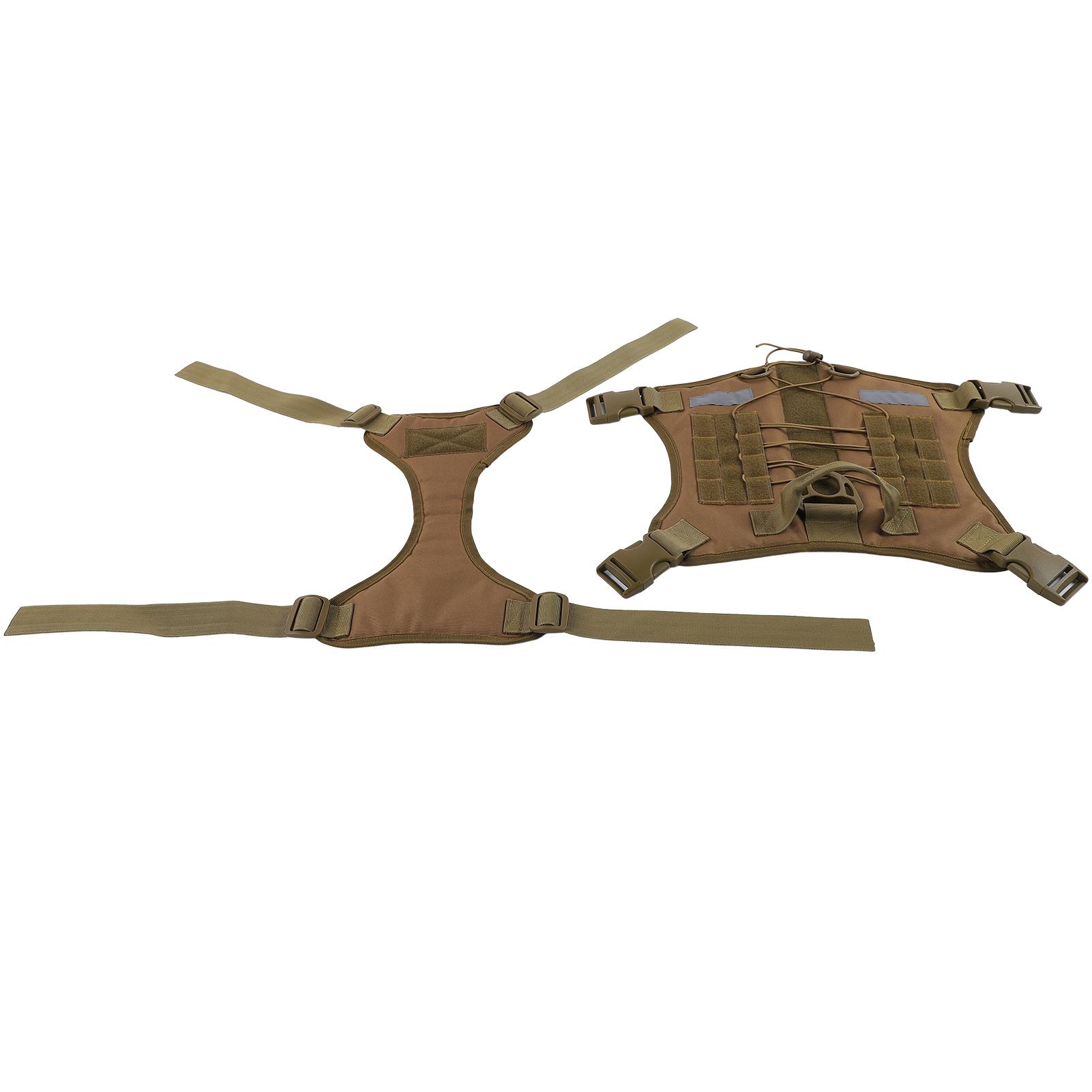 Outdoor Harness Working Dog Vest Detachable Pet Accessories Polyester Cloth KhakiKhaki XL XL