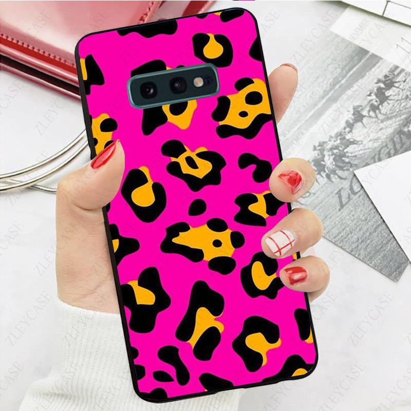 Modedjur leopardtryck telefonfodral för samsung galaxy s10 s20fe s9 s30 s20ultra s21plus note9 note10plus note20 ultra Coque
