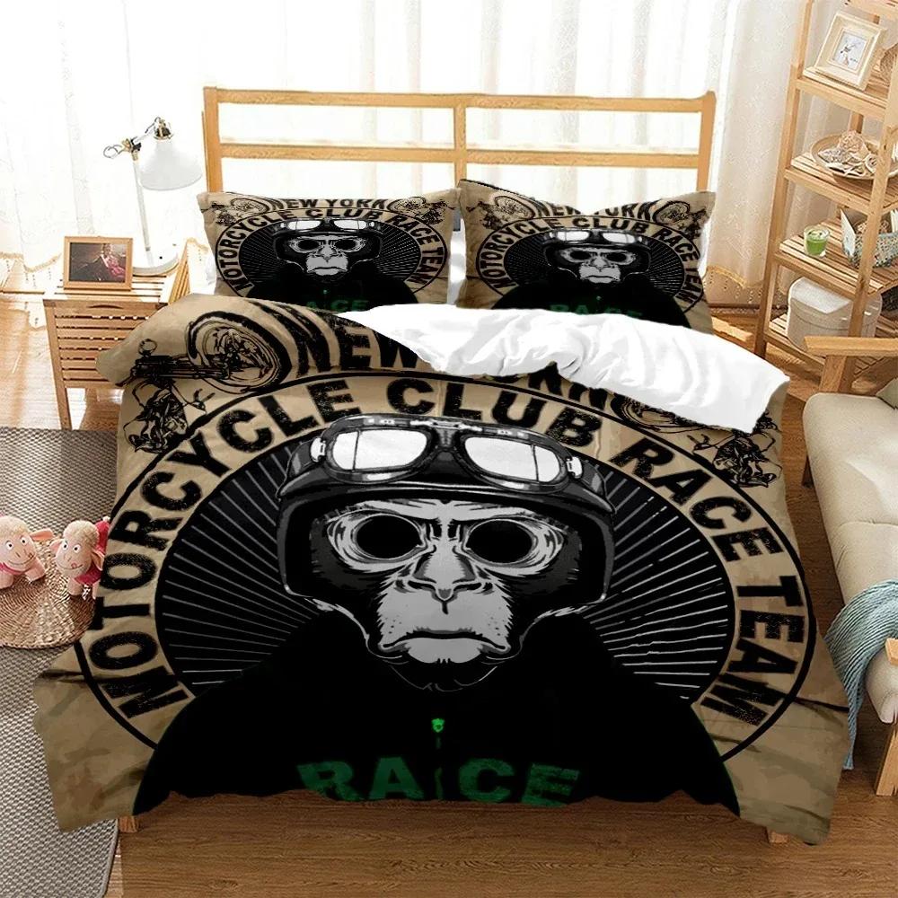 Mysterious Black Skeleton Digital Print Polyester Bedding Sets Child Kids Covers Boys Bed Linen Setfor Teens Bed Sheet Set