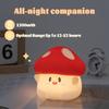 Hug Mushroom Lamp, Cute Mushroom Night Light, 2 Levels Dimmable Night, LED Squishy Night Light for Kids Sleep, Rechargeable Bedside Touch Silicone
