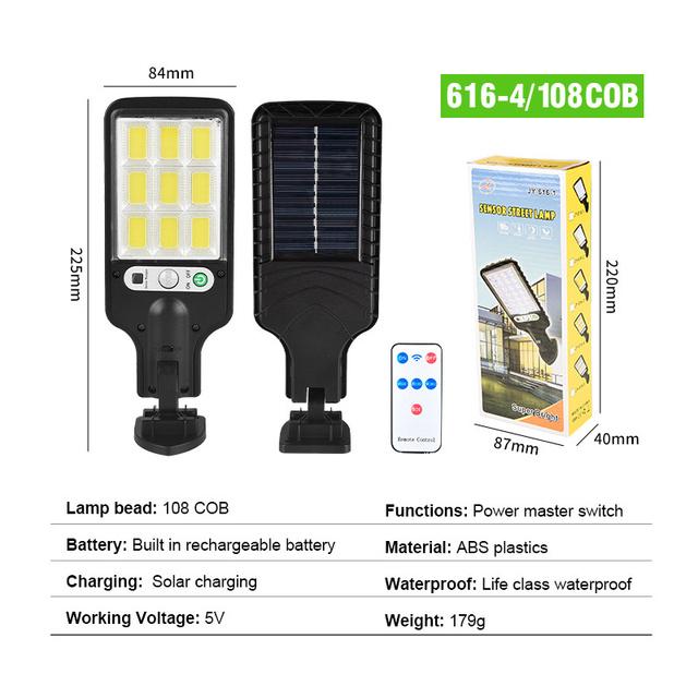 Solar Lamp Solar Street Lights Outdoor With 3 Lighting Modes Waterproof Motion Sensor Security Lamp for Garden Patio Path Yard