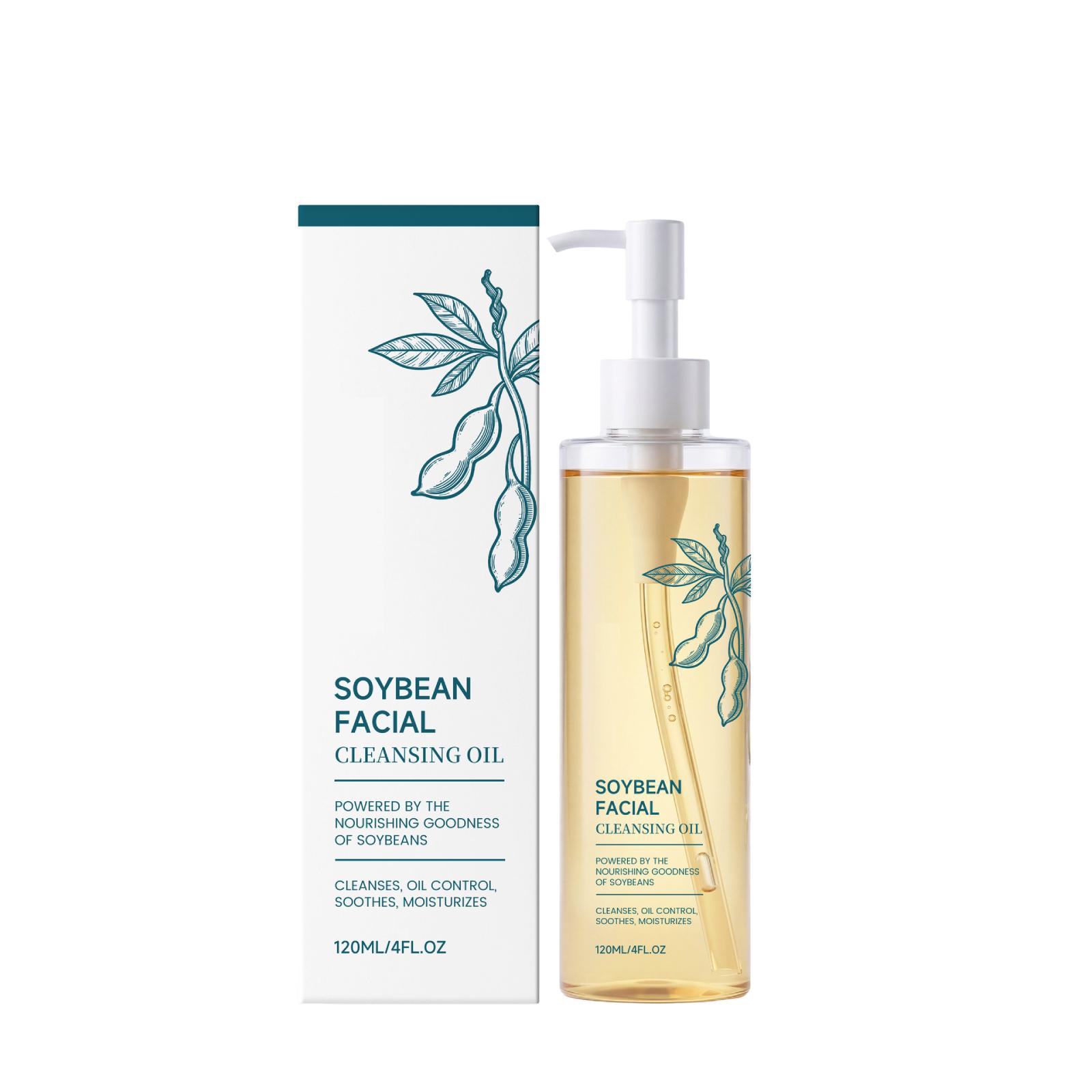 Soybean Facial Cleansing Oil 120ml Gentle Oil-Based Makeup Remover and Cleanser for Effective Oil Control and Skin Moisturization белый