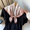 Korean Fashion Pattern Satin Silk Scarf Summer Silk Scarf Square Scarf High-end Women's Professional Scarf Scarf Thin Scarf