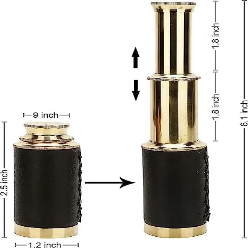 

Ручной латунный телескоп 10,16 см с деревянным ящиком – Морской телескоп как