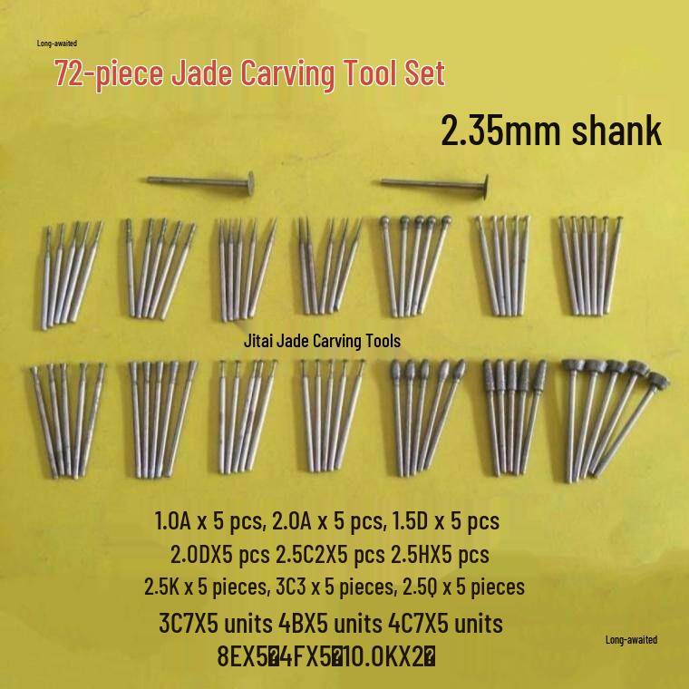 Diamond Jade Carving Tool Set: Polishing & Grinding Needles for Stone