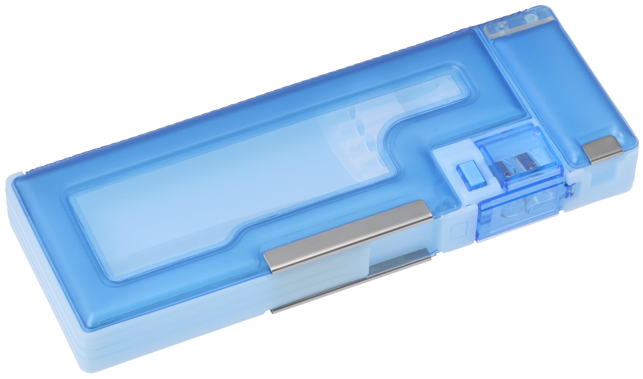

Raymay Fujii Capaletto Pencil Case, Box-Shaped, 3-Pocket, Clear Blue, FB1390A