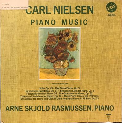 LP Record CARL NIELSEN , ARNE SKJOLD RASMUSSE - Piano Music SVBX5449 VoxBox US Classical Used