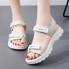 Sommer Damensandalen mit dicker Sohle Damenmode Leichte Klettverschluss Outdoor Freizeitsandalen Strandschuhe Hausschuhe für Mädchen