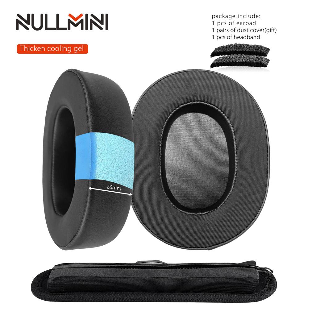 NullMini Replacement Earpads for Sony WH-1000XM5 Headphones Cooling Gel Earmuff Sleeve Ear Cushion Headset Headband Headbeam