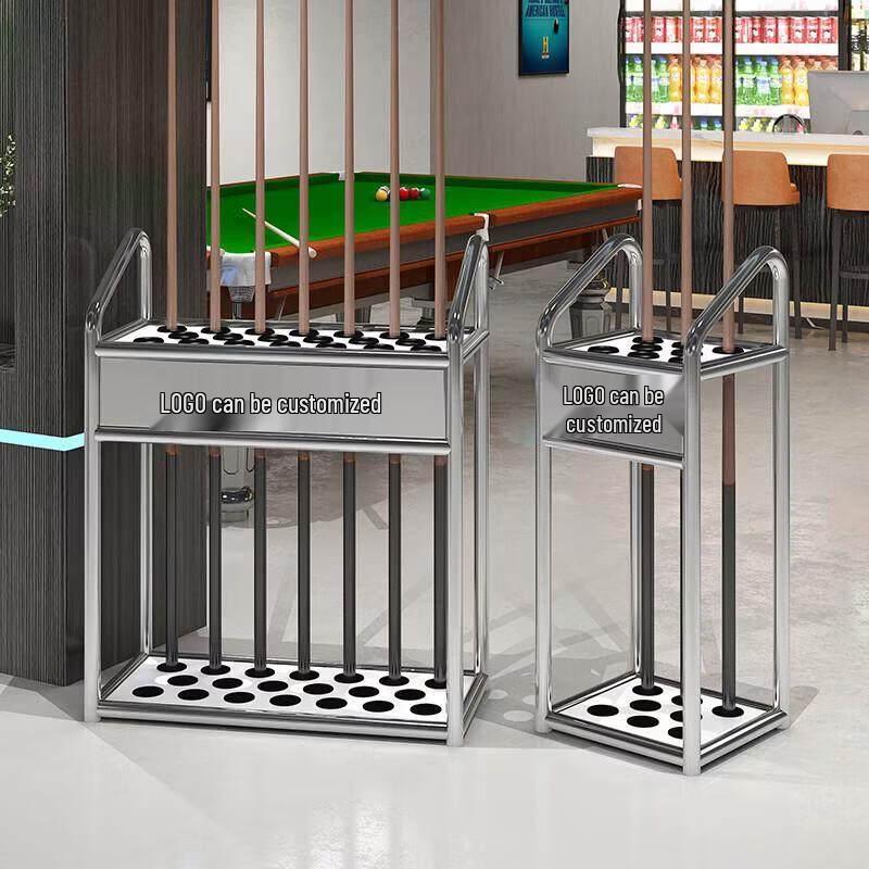 Floor-Standing 12-Hole Pool Cue Rack