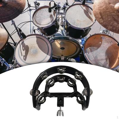 Cymbal Hi Hat Tambourine Hand Held Percussion Accessories Easily Mountable Multifunctional Bell