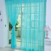 Solid Color Tulle Voile Door Window Curtain Drape Panel Sheer